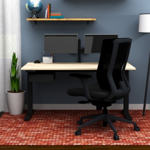 Home Office- Desk and Lamp - Clear design